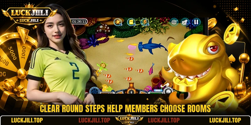 Clear round steps help members choose rooms