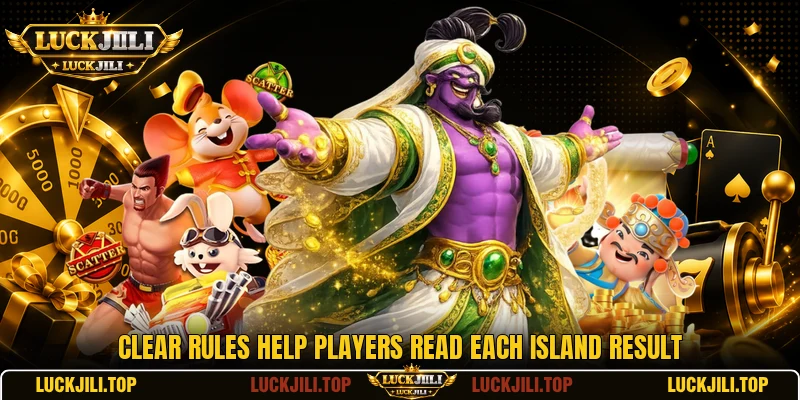 Clear rules help players read each island result Clear rules help players read each island result