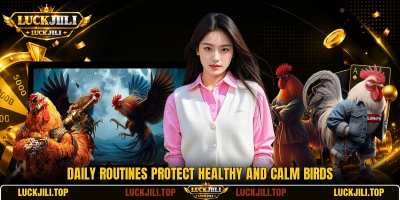 Daily routines protect healthy and calm birds Daily routines protect healthy and calm birds