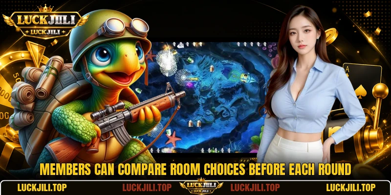 Members can compare room choices before each round