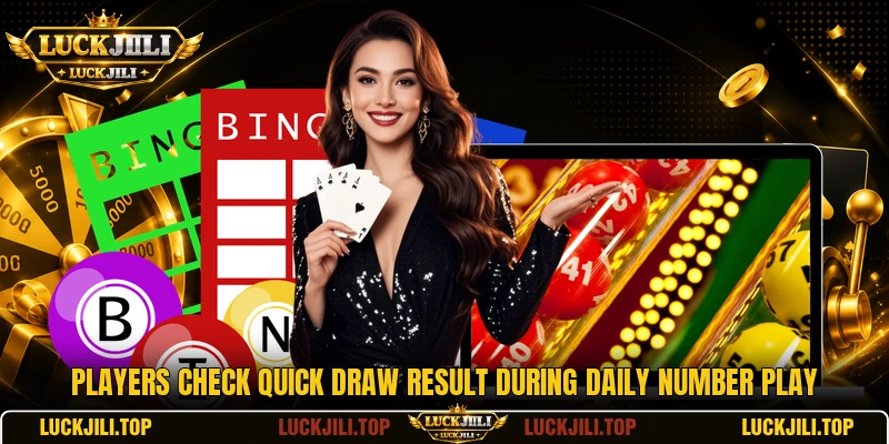 Players check Quick Draw Result during daily number play