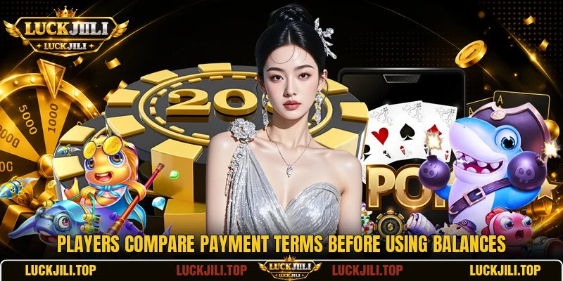 Players compare payment terms before using balances Players compare payment terms before using balances