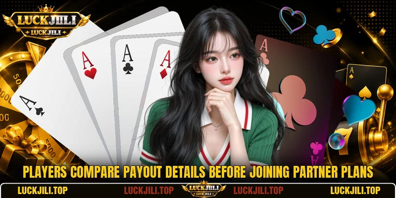 Players compare payout details before joining partner plans