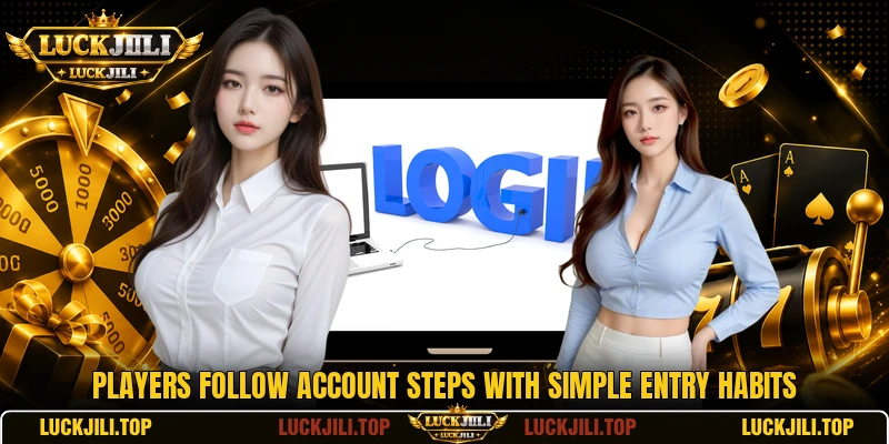 Players follow account steps with simple entry habits